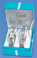 Ladies Limit Watch And Bracelet Stone Set Gift Box Set