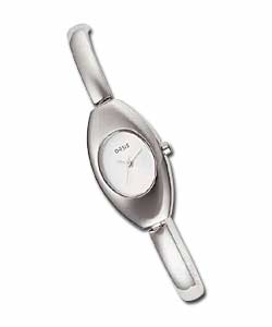 Ladies Oasis Chrome Coloured Bangle Watch