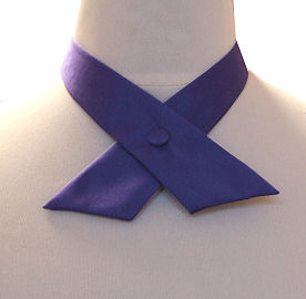 Unbranded Ladies Purple Cross Over Bow Tie
