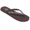 These Ladies Reef Palm Beach Surf Flip Flops come in dark brown with a Reef logo on the footbed.    