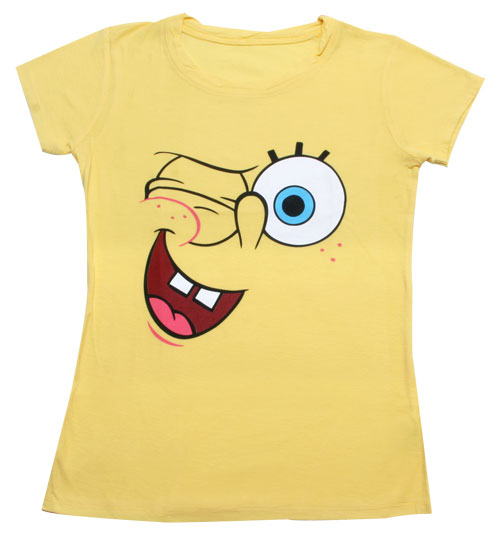 Unbranded Ladies Spongebob Face T-Shirt