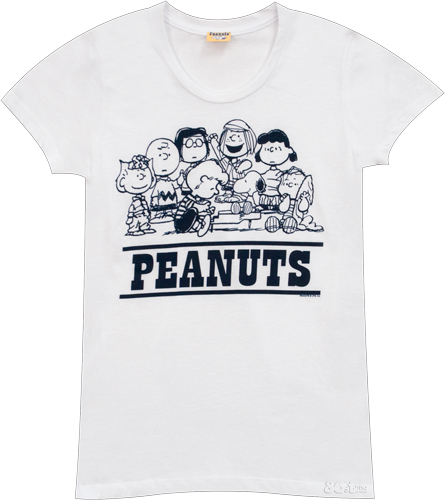 Unbranded Ladies White Peanuts Gang T-Shirt