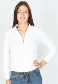 Ladies Zip Thru Plain Leisure Top