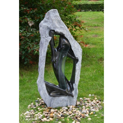 Unbranded Lady In Blue Granite Water Feature