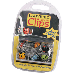 Unbranded Ladybird Clips x 6 - Assorted Colours