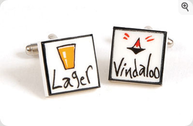 Unbranded Lager and Vindaloo Cufflinks