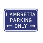 Lambretta Parking Sign