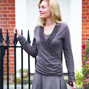 Unbranded Lana Organic Wool Ruffled Top