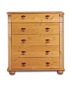 Landhaus 5 Drawer Wide Chest