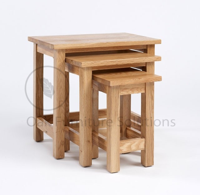 Unbranded Lansdown Oak Nest of Tables