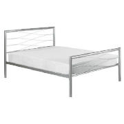 Lansing Double Metal Bedstead- Silver
