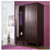 Unbranded Lantao Triple Wardrobe, Dark Chocolate