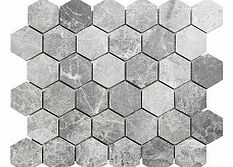 Unbranded Lantau Grey Mosaic Hexagonal