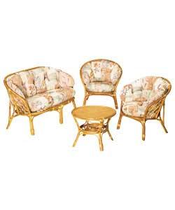 Laos 4 Piece Suite - Natural Cushions