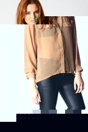 Unbranded Lapelle detail Georgette Blouse