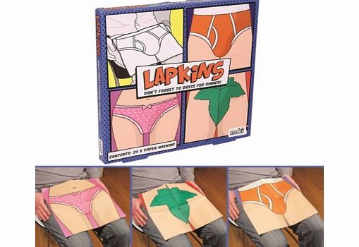 Lapkins - Novelty paper napkins with a twist!Our novelty Lapkins brings a whole new meaning to the phrase Dress for dinner. These are novelty napkins with a naughty little twist...Unlike regular BORING printed napkins, open a Lapkin up and youre sudd