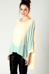 Unbranded Lara Georgette Color Block Blouse