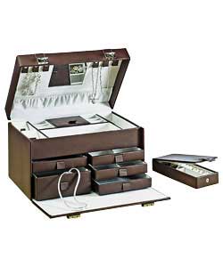 Large Brown Jewellery Box with Travel Box