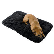 Unbranded Large deluxe black chenille pet bed