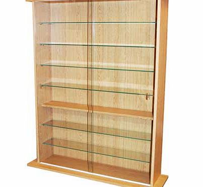Unbranded Large Display Media Cabinet - Beech