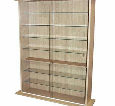 Unbranded Large Display Media Cabinet - Oak