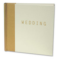 large gold wedding album