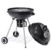 The large kettle charcoal bbq features a black porcelain top lid with a 927 cooking area. This charc