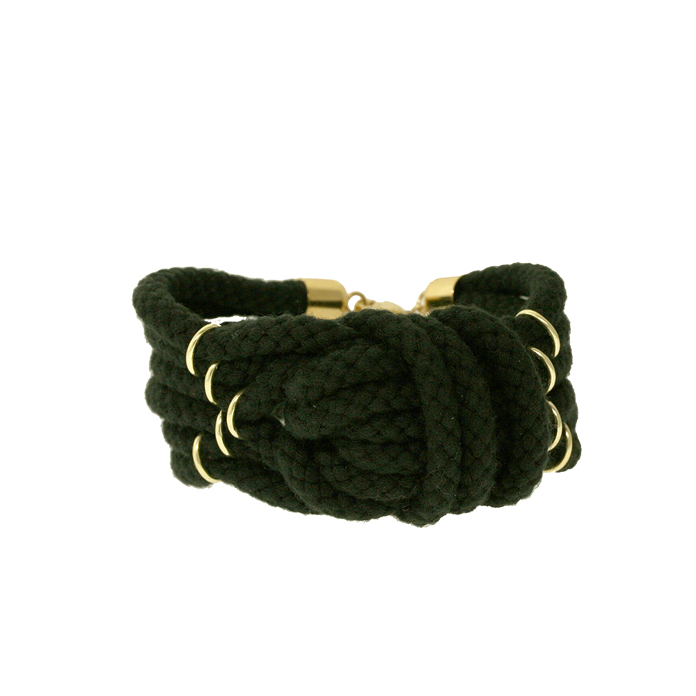 Unbranded Large Knotted Cord Bracelet - Black