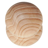 Large Mushroom Wood Knob Natural Pine