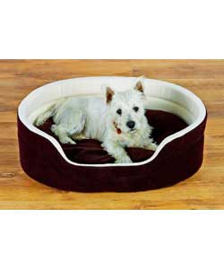 Unbranded Large Oval Faux Suede Pet Bed
