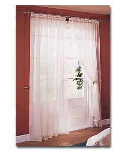 Large Pair of Plain Voile Panels - 90in Drop.