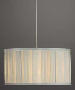 Unbranded Large Round Pleated Cream Shade