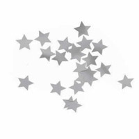 large silver star confetti