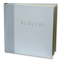 large silver wedding album