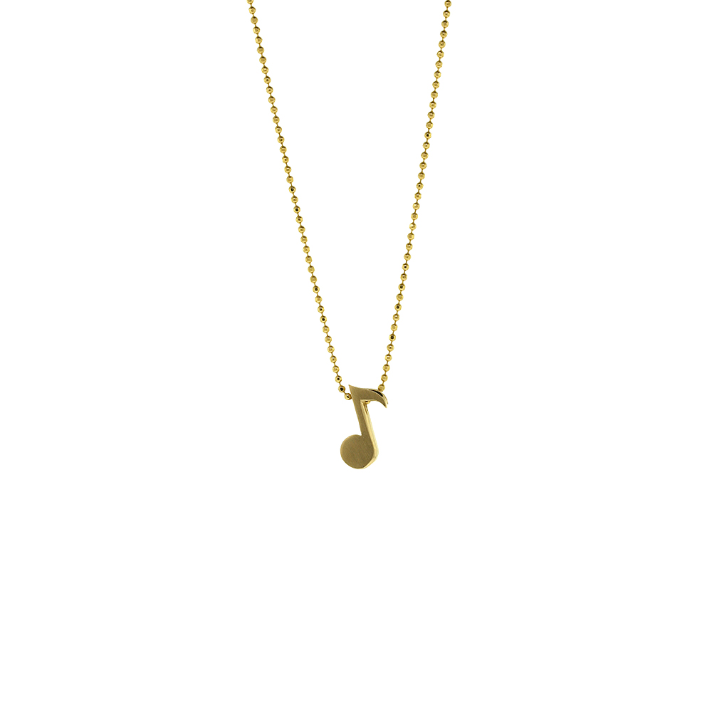 Unbranded Large Single Note Necklace - Yellow Gold