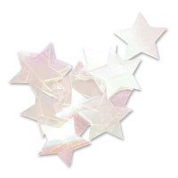 large white iridescent star confetti