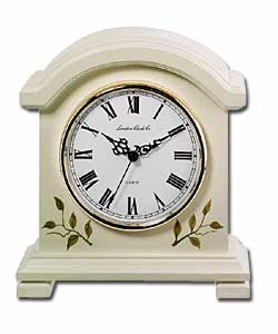 Large White Mantel Clock