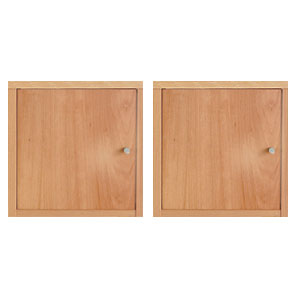 Largo Two Cupboard Unit- Beech