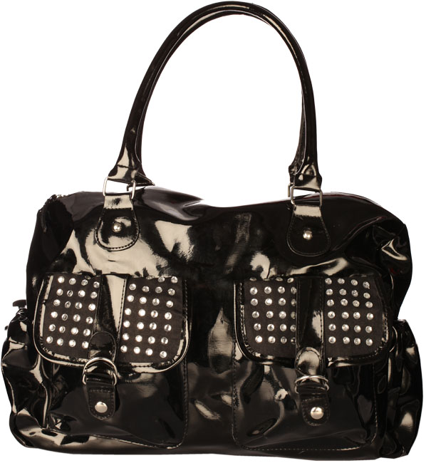 Unbranded Larissa patent oversized shopper bag