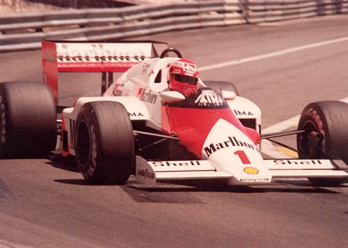 Niki Lauda in the McLaren MP4/2B from the Monaco Grand Prix 1985