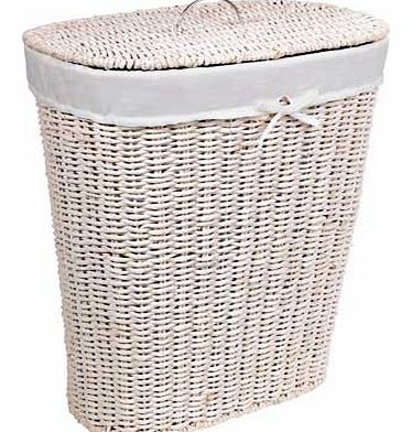 This white linen bin is ideal for holding laundry. towels and other linen. The cool white colour looks great in any bathroom. giving you a practical. storage solution without compromising on style. 20% cotton / 80% polyester liner. Capacity 75 litres