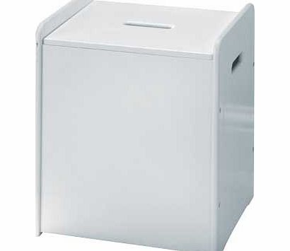 This compact laundry box has a fresh white finish compatible with any home. Wood effect frame. Capacity 40 litres. Size H44. W36. D30. EAN: 8315034.