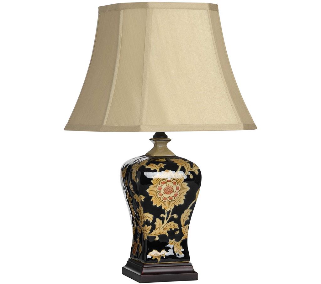 Unbranded Laurium Flower Pattern Ceramic Table Lamp