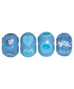 Unbranded Lavender Glass Beads - Set of 4