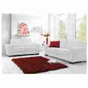 Unbranded Lawson Large Leather Sofa, White