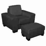 Unbranded Lawson Leather Armchair, Black