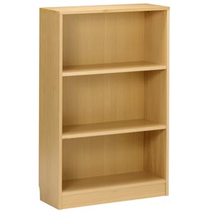 Practical shelf unit in beech veneer with 2 adjust
