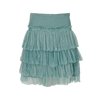 Tiered skirt with concealed side zip fastening. Hand wash. Viscose. Lining: Cotton. Length approx. 5