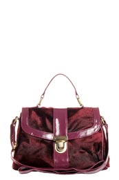 Unbranded Layla Patent Faux Fur Structured Bag