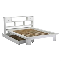 Unbranded Le Corbier 3ft Bedstead, White Solid Pine